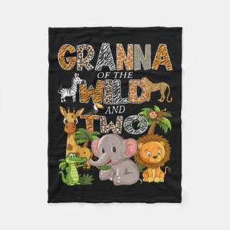 Granna of the Wild en twee Zoo Safari Oerwoud Gebo Fleece Deken