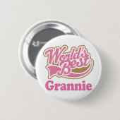 Grannie Gift Pink Ronde Button 5,7 Cm (Voorkant /achterkant)