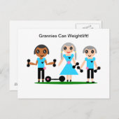 Grannies kunnen gewicht briefkaart (Voorkant / Achterkant)