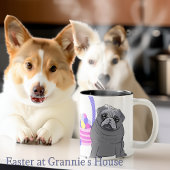 Grannies Pug Two-Tone Coffee Mok