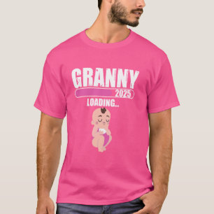 GRANNY 2025 Loading Schattige Gender Reveal Baby G T-shirt