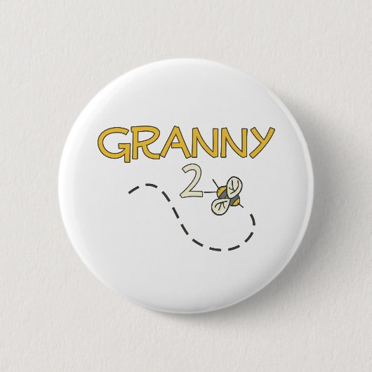 Granny 2 Bee Ronde Button 5,7 Cm (Voorkant)