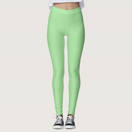 Granny Apple Green Color Leggings (Voorkant)