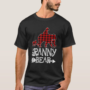 Granny Beer Drie kubs Red Pset Mama KerstPa T-shirt