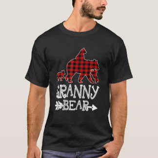 Granny Beer Drie kubs Red Pset Mama KerstPa T-shirt