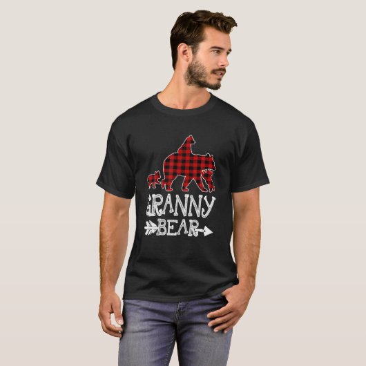 Granny Beer Drie kubs Red Pset Mama KerstPa T-shirt (Voorkant volledig)