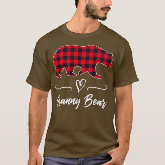Granny Beer Red Buffalo Check Pset Fun Grandma Gi T-shirt