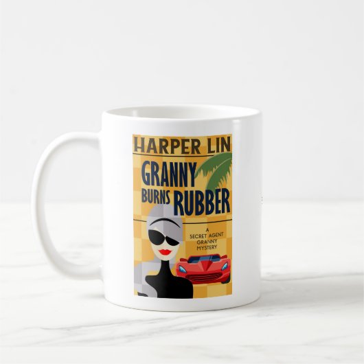 Granny Burns Rubber van Harper Lin Book Hoesje Mok (Links)