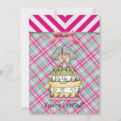 Granny Cake verjaardagsuitnodiging Kaart (Voorkant)