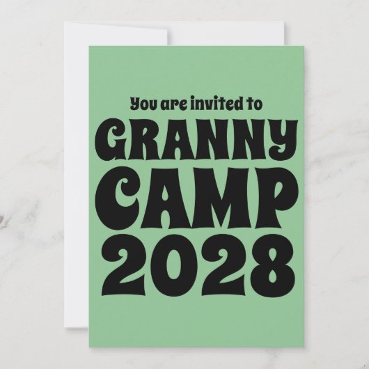 Granny Camp Retro Green Kaart (Voorkant)