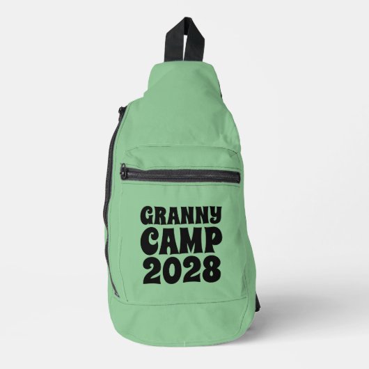 Granny Camp Retro Green Sling Bag (Voorkant)