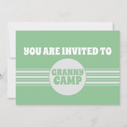 Granny Camp Retro groen gestreept Kaart (Voorkant)