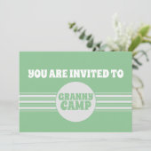 Granny Camp Retro groen gestreept Kaart (Staand voorkant)