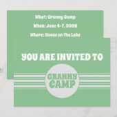 Granny Camp Retro groen gestreept Kaart (Voorkant / Achterkant)