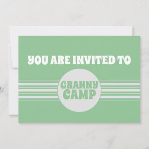 Granny Camp Retro groen gestreept Kaart