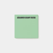 Granny Camp Retro Groene tekst Post-it® Notes (Voorkant)