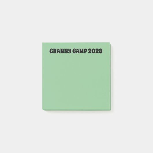 Granny Camp Retro Groene tekst Post-it® Notes (Voorkant)