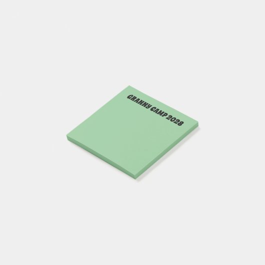 Granny Camp Retro Groene tekst Post-it® Notes (Schuin)