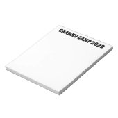 Granny Camp Retro Tekst Notitieblok (Linkerzijde)