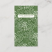 Granny Chic Aangepaste QR Code Scannable Groene Bl Visitekaartje (Voorkant)