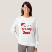 Granny Claus Kerstmis T-shirt (Voorkant volledig)