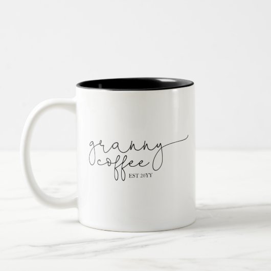 Granny Coffee | Grandma Gift Tweekleurige Koffiemok (Links)