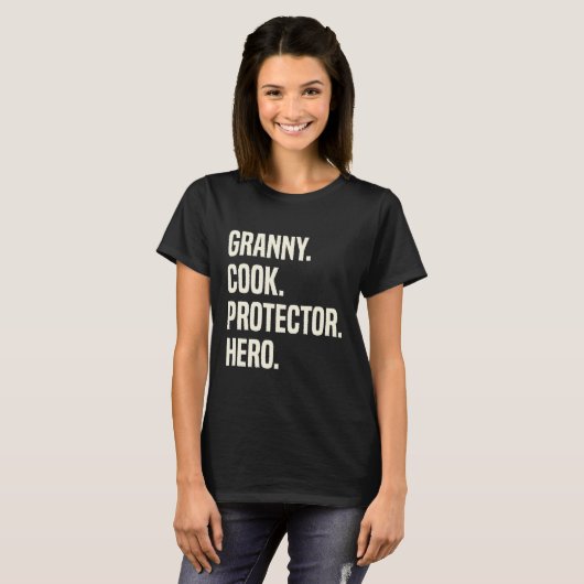 Granny Cook Protector Hero Grandmoeder Profession T-shirt (Voorkant volledig)