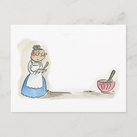 Granny Cooks Briefkaart (Voorkant)