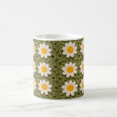 Granny Daisy Crochet Pattern Floral Retro Texture Koffiemok (Center)