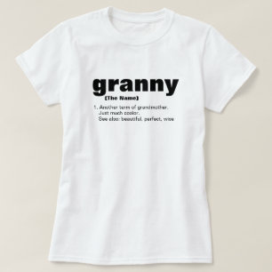 Granny Definition Funny Moederdag, Kerstmis T-shirt