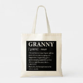 Granny Definition Grandma Funny Grandmoeder Tote Bag (Achterkant)