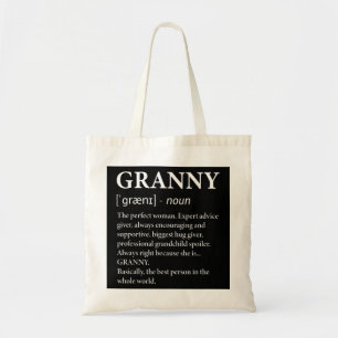 Granny Definition Grandma Funny Grandmoeder Tote Bag