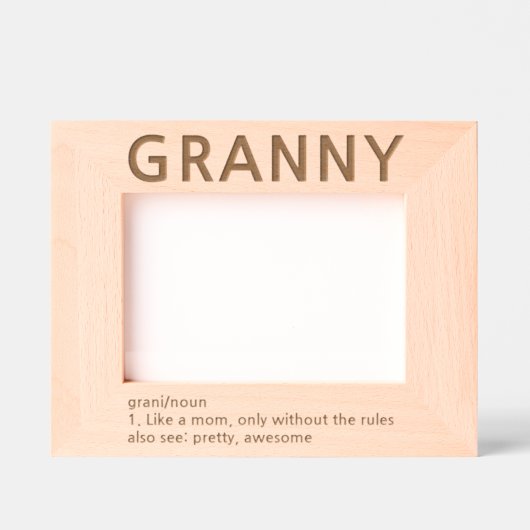 Granny Definition Laser geëtst Afbeelding Lijst Gegraveerde Lijstjes (Voorkant)