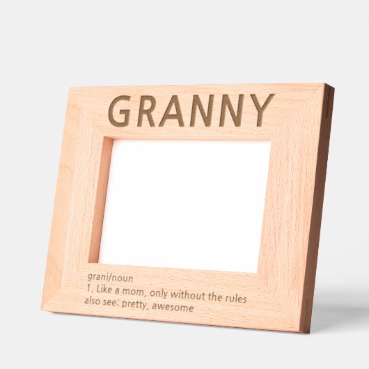 Granny Definition Laser geëtst Afbeelding Lijst Gegraveerde Lijstjes (Links)