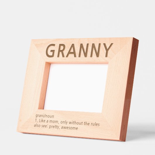 Granny Definition Laser geëtst Afbeelding Lijst Gegraveerde Lijstjes (Links)