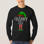 Granny Elf   Family Matching Group Christmas   Squ T-shirt (Voorkant)