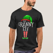 Granny Elf   Family Matching Group Christmas   Squ T-shirt (Voorkant)