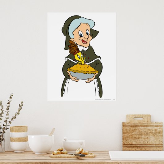 Granny en TWEETY™ Pie Poster (Keuken)