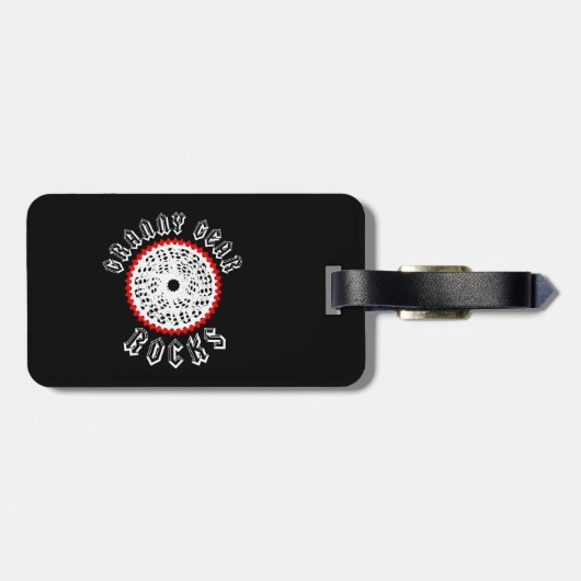 Granny Gear Rocks Cycling Bagagelabel (Achterkant horizontaal)