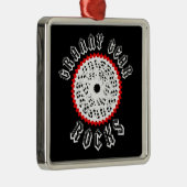 Granny Gear Rocks Cycling Metalen Ornament (Rechts)