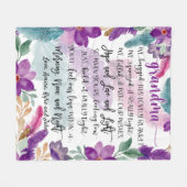 Granny Gift, Custom Grandma Blanket, op maat gemaa Fleece Deken (Voorkant (Horizontaal))