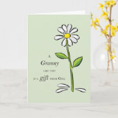 Granny Gift van God Daisy Religieuze Grootouders Kaart (Gele Bloem)