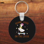 Granny Goose On The Loose Funny Birthday Matching  Sleutelhanger (Voorkant)
