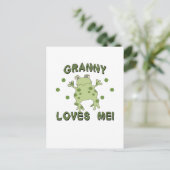 Granny houdt van me kikker briefkaart (Staand voorkant)