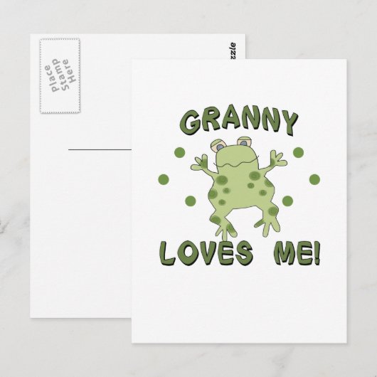 Granny houdt van me kikker briefkaart (Voorkant / Achterkant)