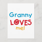 Granny houdt van me Tshirts en cadeautjes Briefkaart (Voorkant)