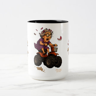Granny is wild geworden tweekleurige koffiemok