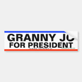 GRANNY JO VOOR PRESIDENT!!! - BUMPERSTICKER (Voorkant)