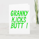 Granny Kicks Butt! Wenskaart Kaart (Voorkant)