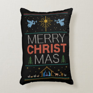 Granny Knit Christelijke Lelijke Vrolijke Kersttru Accent Kussen